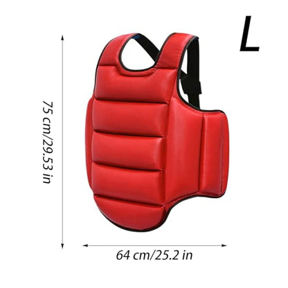 Boxing Chest Protector | Reversible Kickboxing Chest Guard,Breathable Body Protection Pad Sparring Training Accessories Martial Arts Competition - size: Large