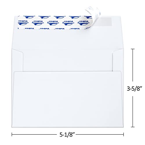 ValBox A1 Invitation Envelopes 100 Qty - 3.5 x 5" White Envelopes Self Seal for Invitations, Wedding, Baby Shower, Small Gift Cards, Thank You Notes, RSVP - 5.125 x 3.625 Inches - color: White, size: A1 (5.125 x 3.625 Inches)