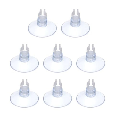 Aquarium Suction Cups, Fish Tank Suction Cups Clips Airline Tube Holders Clamps (Plastic, 8Pcs, Clear) for 0.2" Fish Tank Airline Tubing Binding Moss Shrimp Nest, 5x25MM - color: Clear, size: 5x25MM