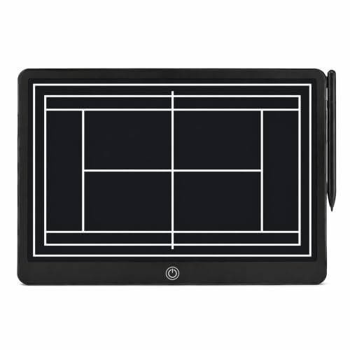 Magnetic Electronic Tennis Coaching Board, 16 Inch, Portable Erasable Tactical Drawing Tablet, Black, Plastic, for Training, Teaching, and Competition