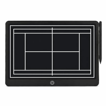 Magnetic Electronic Tennis Coaching Board, 16 Inch, Portable Erasable Tactical Drawing Tablet, Black, Plastic, for Training, Teaching, and Competition