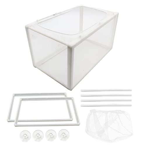 Nylon Mesh Box Square Fish Breeder Box, 10.23"x5.9"x5.9" | 1 Pack, Separation Net, Aquarium Fish Hatching Box