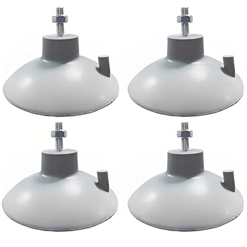 4 PCs French Fry Suction Cup Feet Commercial Suction Cup Feet with Screws for Industrial Commercial French Fry Cutter (Gray) - color: Gray