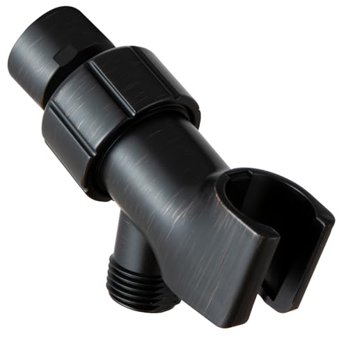 OFFO Shower Head Holder with Solid Metal Ball for Handheld Shower Head, Oil Rubbed Bronze Adjustable Shower Arm Mount for Connecting, 1/2 in IPS Female Inlet and Male Outlet - style: Oil Rubbed Bronze