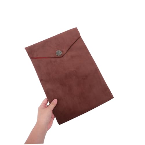 Hemobllo Buddhist Pouch Bag Scripture Organizer Coffee Color Velvet Storage Case Wrapping Pouch for Travel and Religious Texts Carrying