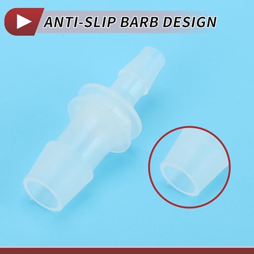 8/23" to 1/5" Hose Barb Fitting Hose Straight Reducing Coupler | 5 Pcs, Plastic, Clear, Fits 8/23" to 1/5" ID Flexible Tube, Barb Reducer Fitting, for Aquarium, Fountain, Drip Irrigation - size: 8/23"-1/5"