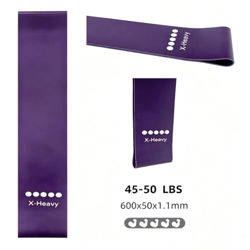 Ring Resistance Bands, X-Heavy Heavy Duty Total Body Fitness Exercise Bands | A Must Have for Fitness Men and Women, Black 3 Pieces - color: Purple