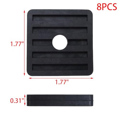 MY MIRONEY 8 Pack Anti Vibration Pads Air Conditioner Rubber Vibration Isolator Square Rubber Vibration Absorber 1.77" x 1.77" x 0.31" - style: 1.77" Square