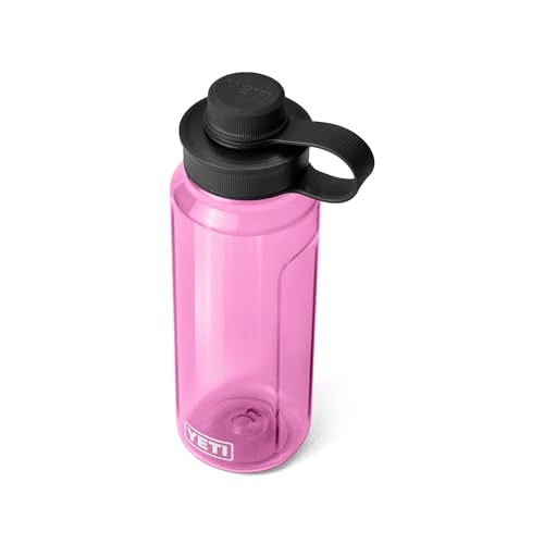 YETI Yonder Water Bottle with Yonder Tether Cap, Lightweight, Leakproof and BPA-Free - color: Power Pink, size: 34 Ounces