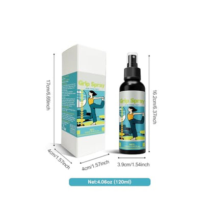 Yoga Mat Grip Spray – Slip-Resistant Anti-Slip Spray, Enhances Mat Traction, Quick-Dry Formula, Multi- Yoga Solution | Ideal For Weightlifting, Gymnastics, Rock Climbing, Home Gym, Training - color: 120ml
