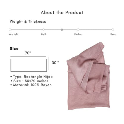 Modal Hijab for Women | Headscarf - color: Peony Blush Modal - Plain Hijab