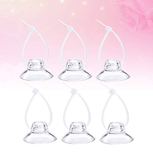 8 Pieces Aquarium Suction Cup Clips with Zip Cable Ties - Suction Cup Hooks Fit for Binding Shrimp Nest Dodging Nest Fish Tank Accessories