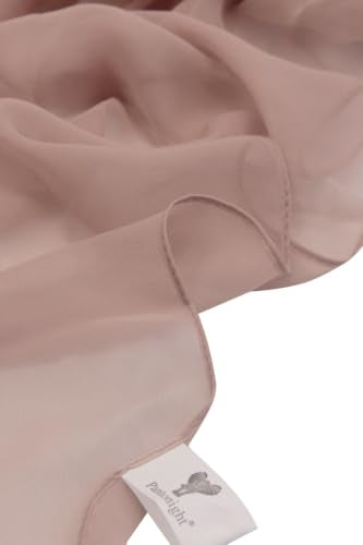 PANTONIGHT Long Chiffon Sheer Scarf For womens - color: 057 Khaki