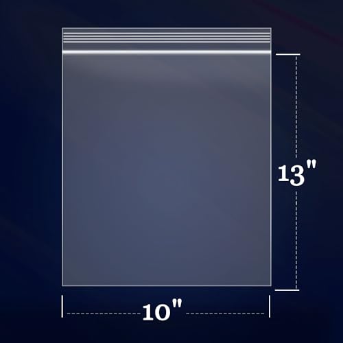 iMailer - 100 Count - 10" x 13" Clear Zip Bags - 2 Mil Reclosable Zip Plastic Poly Bags with Lock Seal Zipper for Clothing, T-Shirt, Prints, Photos, Documents - size: 10" x 13"