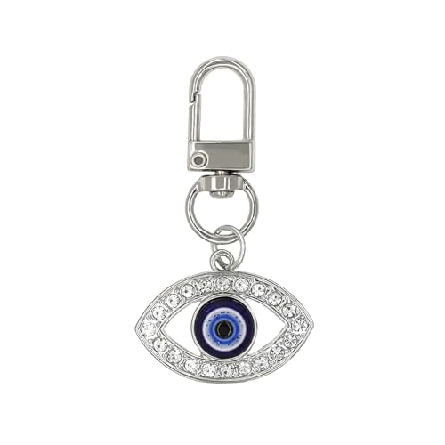 Evil Eye Keychains Car Key Ring Bag Purse Charm for Women Men - Good Luck Amulet Protection - color: L
