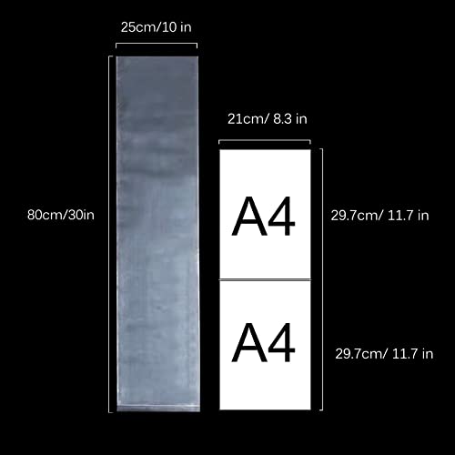 Long Plastic Sleeves 10x30 Inch 50 Pack Poster Poly Bags, 2 Mil Clear Flat Open Blueprint Storage Poster Tube for Large Narrow Items, Waterproof - style: 10X30-50pack