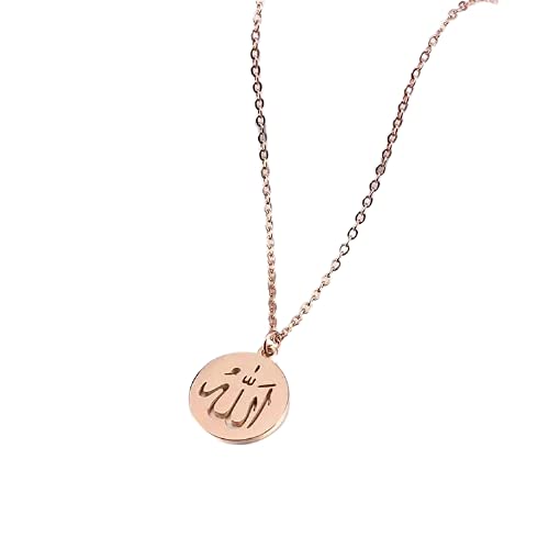 Allah Pendant Necklace - color: Rose Gold, size: 50 cm