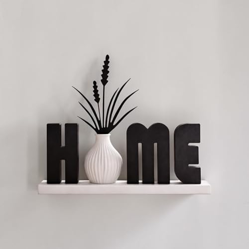 Modern Home Decor Set with Vase – Minimalist Black and White Table Decoration, Living Room Shelf Decor, Handmade Style Centerpiece
