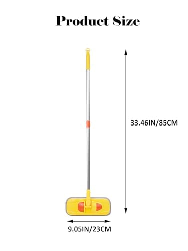Mini Mop Small Mop for Kids Housekeeping Pretend Play Cleaning Toy Gift for Boys Girls (Yellow) - color: Yellow
