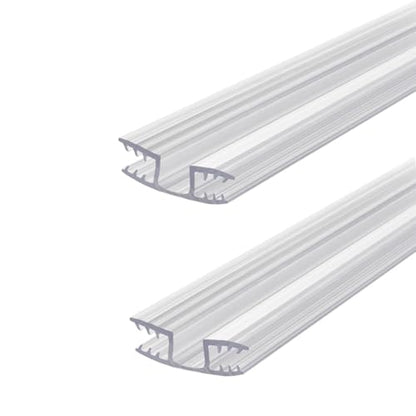 Outwater Clear PVC Panel Hinges – 2 Pack – Fits 3/16" Panels – 12 Foot Length (Cut into 2 x 72 Pieces) – Durable, Rust-Free, Corrosion-Resistant - size: 72 Inches - 2 Pack - Panel Hinge