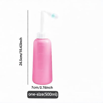Peri Bottle for Postpartum Care 500ml – Portable Travel Bidet with Angled Nozzle & Soft Tip, Feminine Hygiene Wash Bottle, Perineal Recovery Essentials, Intimate Cleansing Spray 17oz.