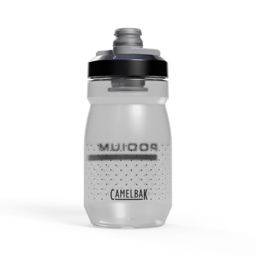 CamelBak Podium Water Bottle 15oz, Carbon | Compact 15oz Size, Lightweight Design, Secure Cage Fit, High Flow Cap, Easy Squeeze Feel - color: Carbon