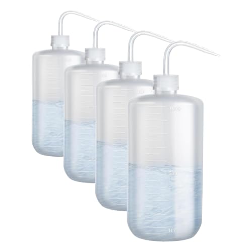 Valchoose Larger 1000ml Tattoo Squeeze Bottle, 32oz Wash Bottle Exactly Reach Plants, No-leaks Tattoo Bottles White (1Pack) (Pack of 4) - color: White, size: 33.8 Ounces (Pack of 4)
