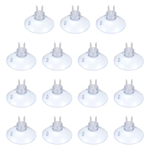 15Pcs Aquarium Suction Cups Fish Tank Suction Cups Clear 5x30MM | Airline Tube Holders Clamps, Plastic, for 0.2" Fish Tank Airline Tubing Binding Moss Shrimp Nest, Clips