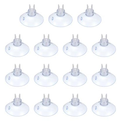 15Pcs Aquarium Suction Cups Fish Tank Suction Cups Clear 5x30MM | Airline Tube Holders Clamps, Plastic, for 0.2" Fish Tank Airline Tubing Binding Moss Shrimp Nest, Clips