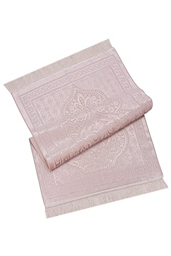 ihvan online, Soft Plush Lux Velvet Muslim Prayer Rug | Thick Janamaz | Sajadah | Soft Islamic Prayer Rug | Islamic Gifts | Prayer Carpet Mat, Elegant, Color: Brown - color: Brown