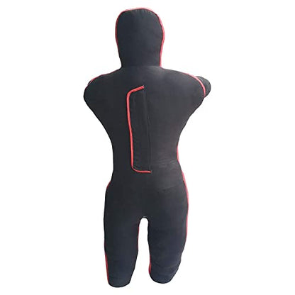 MMA Grappling Punching Dummy for Kids Combat Sports BJJ jiu Jitsu Judo Karate Taekwondo Wrestling Buddies Tackling and Boxing Dummies (47" / 4 Feet) - UNFILLED - color: Black