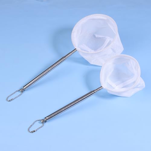 1pc AquariumFish Fishing Net Stainless Steel Retractable Small Shrimp Fishing Nets Fish Shrimp Tank Aquarium Accessories - size: Small