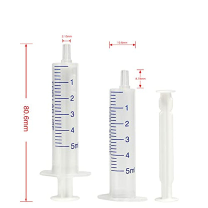 12 Pack 5 ml Syringe, luer Slip Syringe, Without Needle for Liquid refilling, DIY Crafts, Scientific Labs by Labfil - size: 5ML Plastic Syringe