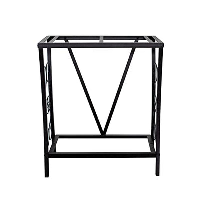 Aquatic Fundamentals 20 Gallon Metal Aquarium Stand, 24.3" L x 12.5" W, Black - size: 20 Gallon