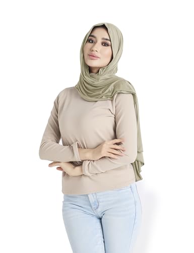 Premium Jersey Hijab Scarf for Women - Muslim Head Scarf - color: White Vanilla