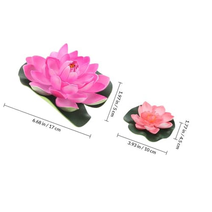 Luxshiny 10pcs Realistic Eva Floating Lotus Flowers Pool Decorations Artificial Water Lilies for Garden Pond Wedding Aquarium Display