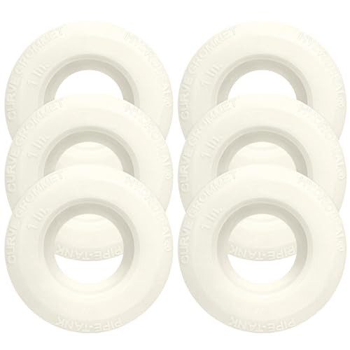 1" HYDROSEAL (6 pack) SIAMSEAL Flexible Tank Adapter For 1 inch PVC Pipe, Pipe-Tank Connector, Curve grommet,Heat UV &Chemical resistance, longer service life. RDWC - size: 1 inches-6Pcs