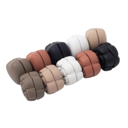 10 PCS No-Snag Pinless Magnetic Hijab Pins Set - Strong Hijab Pins & Scarf Pins, Safety Pins for Muslim Women, Perfect Islamic Gift - color: Heart&Rose Matte Black&White