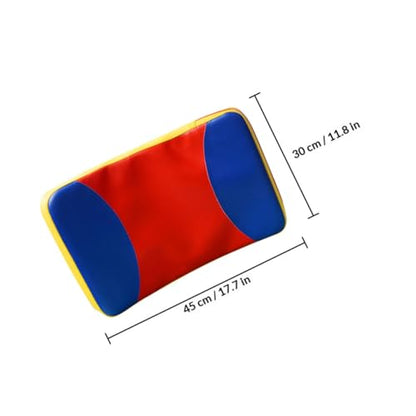 BESPORTBLE Arc-Shaped Kickboxing Paddle Large Three-Color Martial Arts Kick Pad Boxing Body Pad Taekwondo Training Target for Lateral Strikes and Kicks
