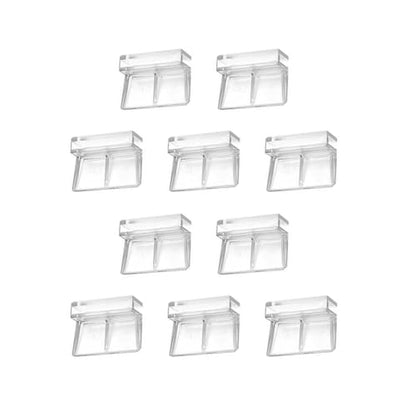 10Pcs Clear Aquarium Glass Cover Support Bracket Holders Glass Cover Clip Support Holder/Fish Tank Brackets Clip Hanger - size: 10MM