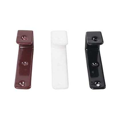 2 Pack Bunk Bed Ladder Hook Brackets, Inside 1" Nursery Kids Bunk Bed Ladder Hooks, White PVC Metal Loft/Camper/Rv Ladders J Hook Hardware with 2 Size Screws (2Pcak White) - color: White, size: 2 Pack