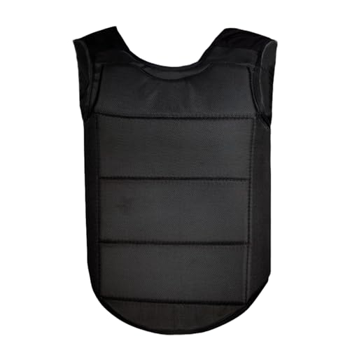 Karate Chest Protector, MMA Combat Training Boxing Taekwondo Abdomen Protective Sparring Gear Muay Thai Kickboxing - color: Black, size: Large