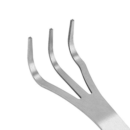 Stainless Steel 3 Prong Root Rake Pick Set, Bonsai Tool Root Pick Rake Gardening Tools