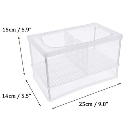 NGe Aquarium Fish Breeder Box, Rectangle Isolation Box, with Adjustable Position Isolation Panel, Hatching Box, Juvenile Fish Spawning Incubator Water Isolation Net Hatchery