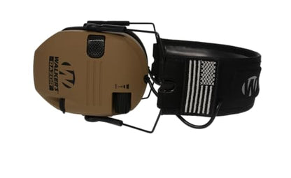 Walker's Razor Slim Electronic Muff - color: Patriot - Battle Brown, size: One Size (4-Pack)