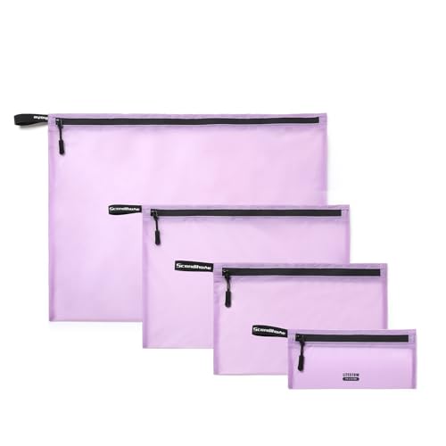 Packing Cubes for Travel Ultralight Luggage Organizer Bag Durable Travel Bags Waterproof Zipper Suitcase Bags Set for Travel Accessories and Essentials (4 Pack) (Purple) - color: Purple