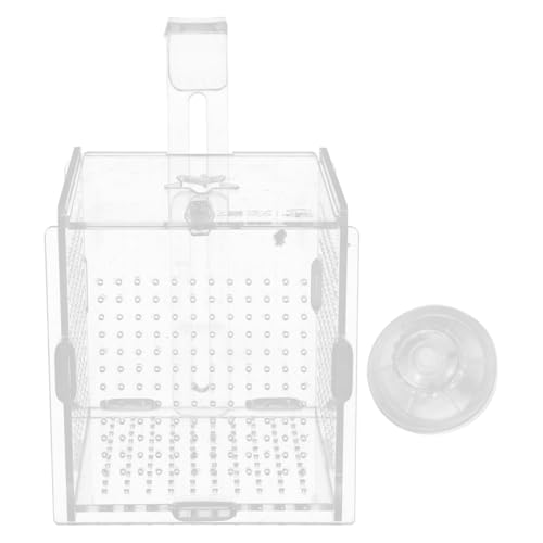 BESPORTBLE 1set Acrylic Fish Isolation Box for Aquariums with Cups and Breeding Box for Newborn Fish Transparent Cover Prevents Escape and Design
