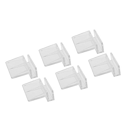 Ipetboom 3sets Rimless Aquarium Tank Glass Cover Clip Support Holder Acrylic Clips for Betta Fish Tanks Easy Installation Fish Accessories 6pcs*3