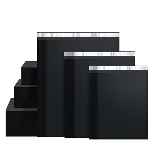 Famagic Poly Mailers Multi Size 10x13", 12x15.5", 14.5x19" 60 Pack (20 per Size) Shipping Bags Black Envelopes Self Seal Mailer Bag Assorted Size Waterproof and Tear-Proof Packaging Bags - color: Black, size: 10x13" & 12x15.5" & 14.5x19"