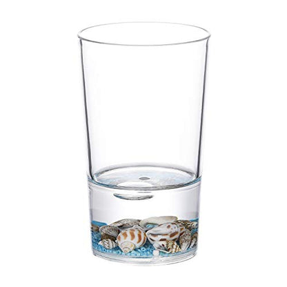 4 Piece Acrylic Liquid 3D Floating Motion Bathroom Vanity Accessory Set Oceam Theme Sea Shell Conch Toothbrush Holder, Tumbler, Soap Dispenser, Soap Dish - size: 4-piece, style: Conch